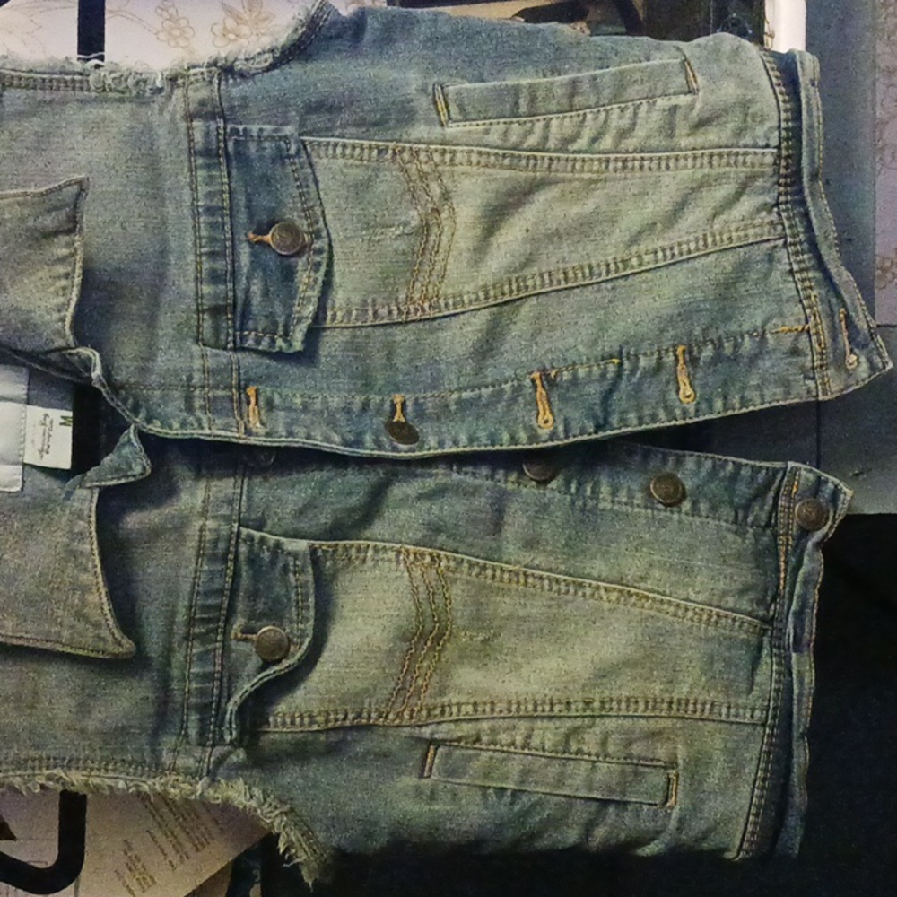 American Rag Light Blue Denim Vest